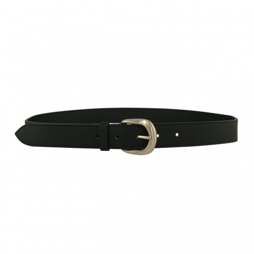 Black belt 3 cm silver buckle