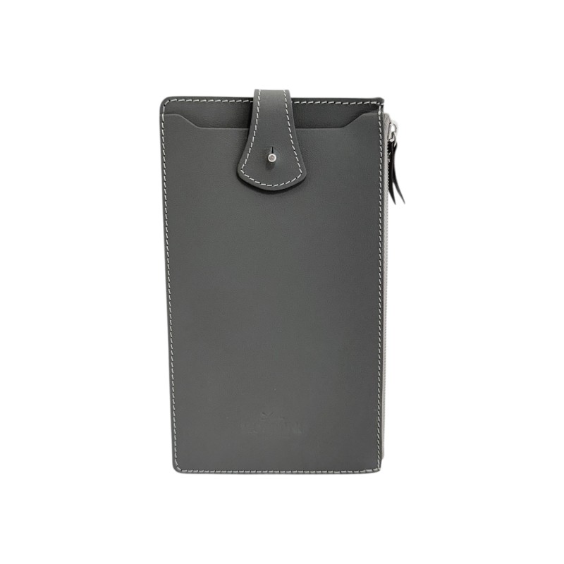 Porte Téléphone Cuir Zippé